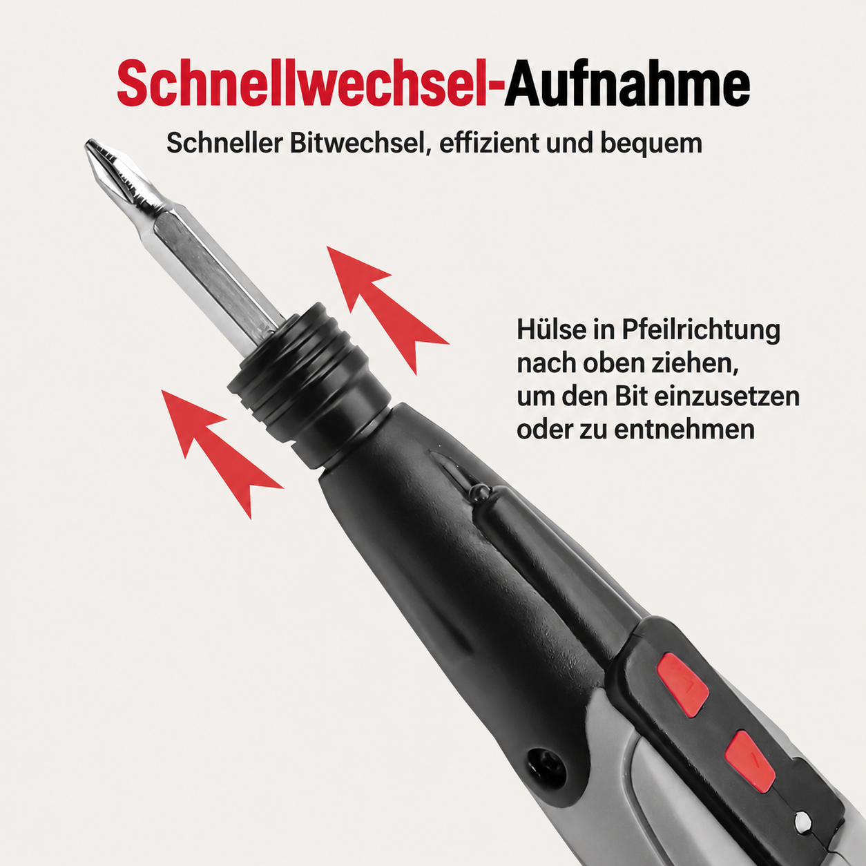 Elektrischer Schraubendreher für Reparaturen im Haushalt